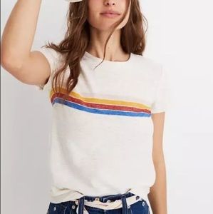 Madewell Recycled Cotton Rainbow Striped Shirt